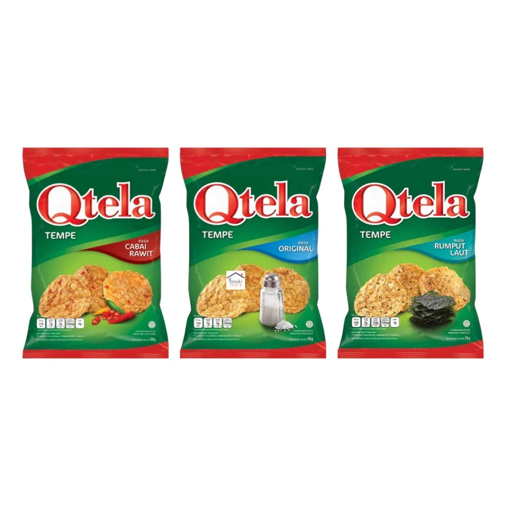 QTELA Tempeh Chips Keripik Tempe 55 gram Crispy Delicious (SG)