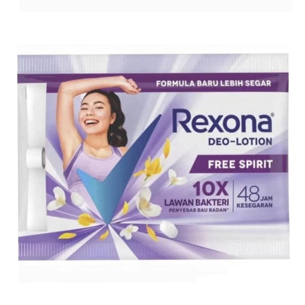 REXONA Sachet Deo Lotion Free Spirit – Lotion Deodorant Wanita (SG)