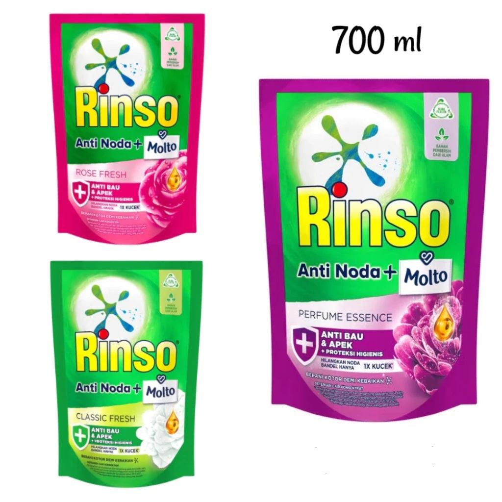 RINSO Detergen Cair Anti Noda Liquid Detergent Signature Perfume 700 ml (SG)