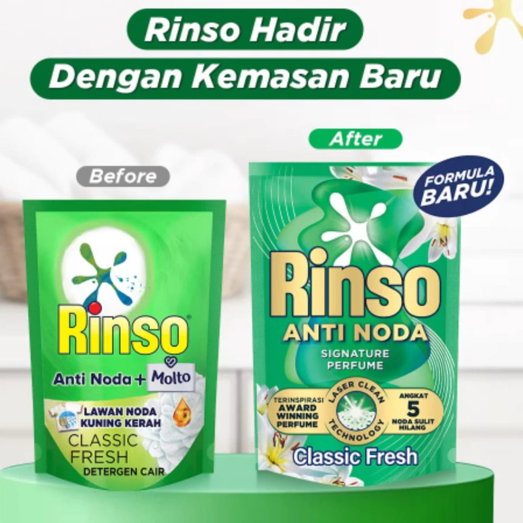 RINSO Detergen Cair Anti Noda Liquid Detergent Signature Perfume 700 ml (SG)