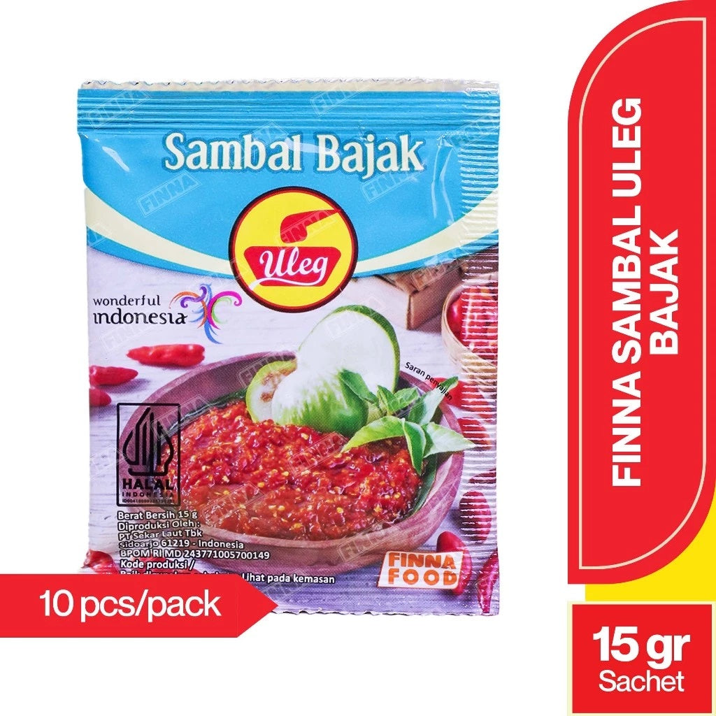 Sambal FINNA (Finna Chili) sachet 1 pcs | Jar Bottle 180gram | Pack 10 sachets AVAILABLE ALL VARIAN (SG)