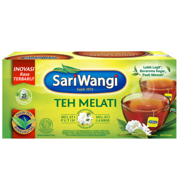 SARI WANGI Teh Celup Asli Original | Melati | Mawar | Jahe & Kunyit | Kurma & Madu | Sari Murni per box 25 teabags (SG)