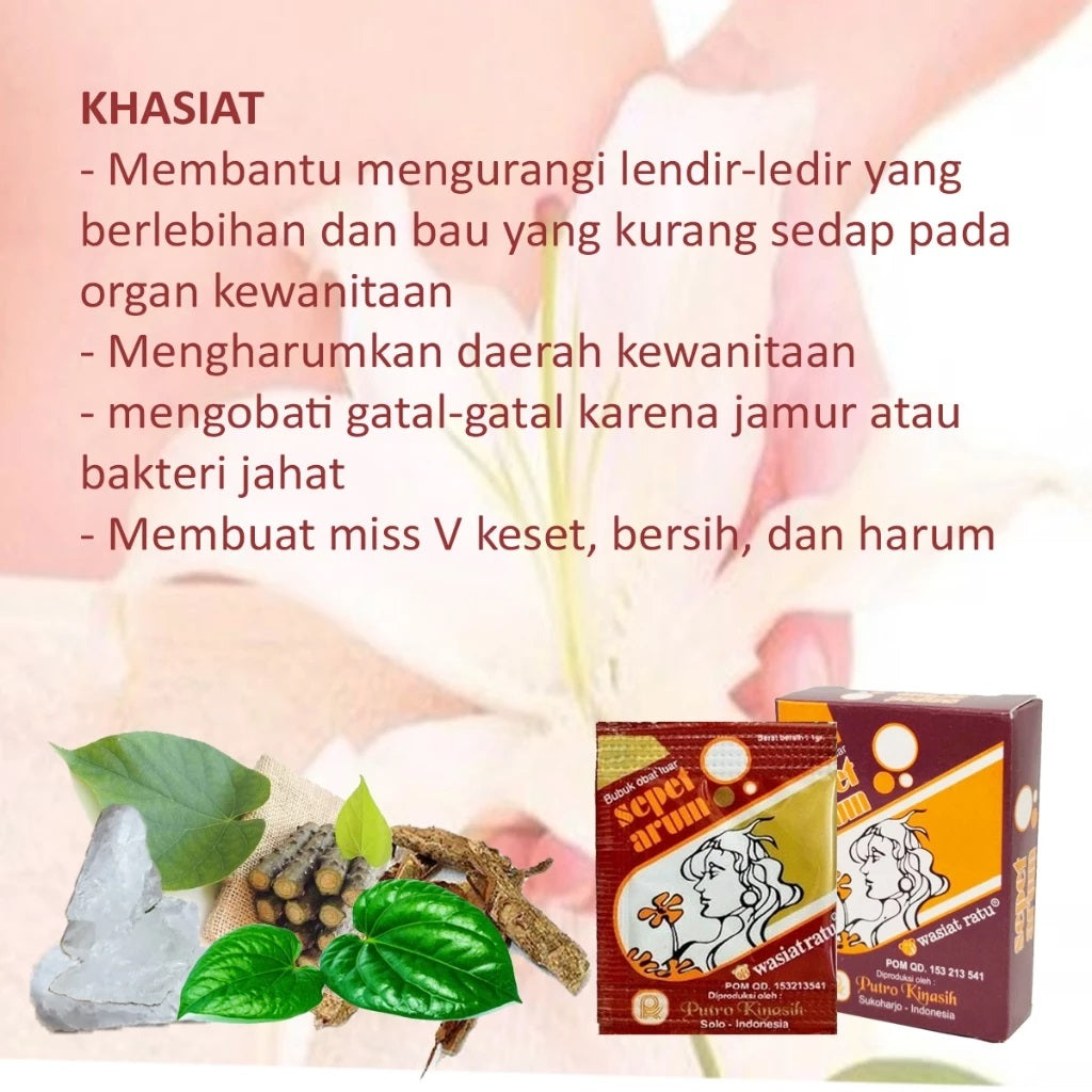 SEPET ARUM Herbal Formulated for woman 1 box contain 10 sachets (SG)