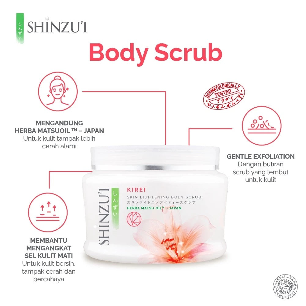 SHINZUI SKIN LIGHTENING BODY SCRUB SERIES | SHINZUI LULUR (SG)