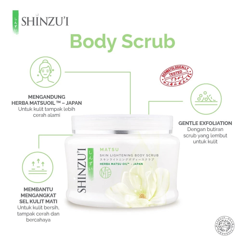 SHINZUI SKIN LIGHTENING BODY SCRUB SERIES | SHINZUI LULUR (SG)