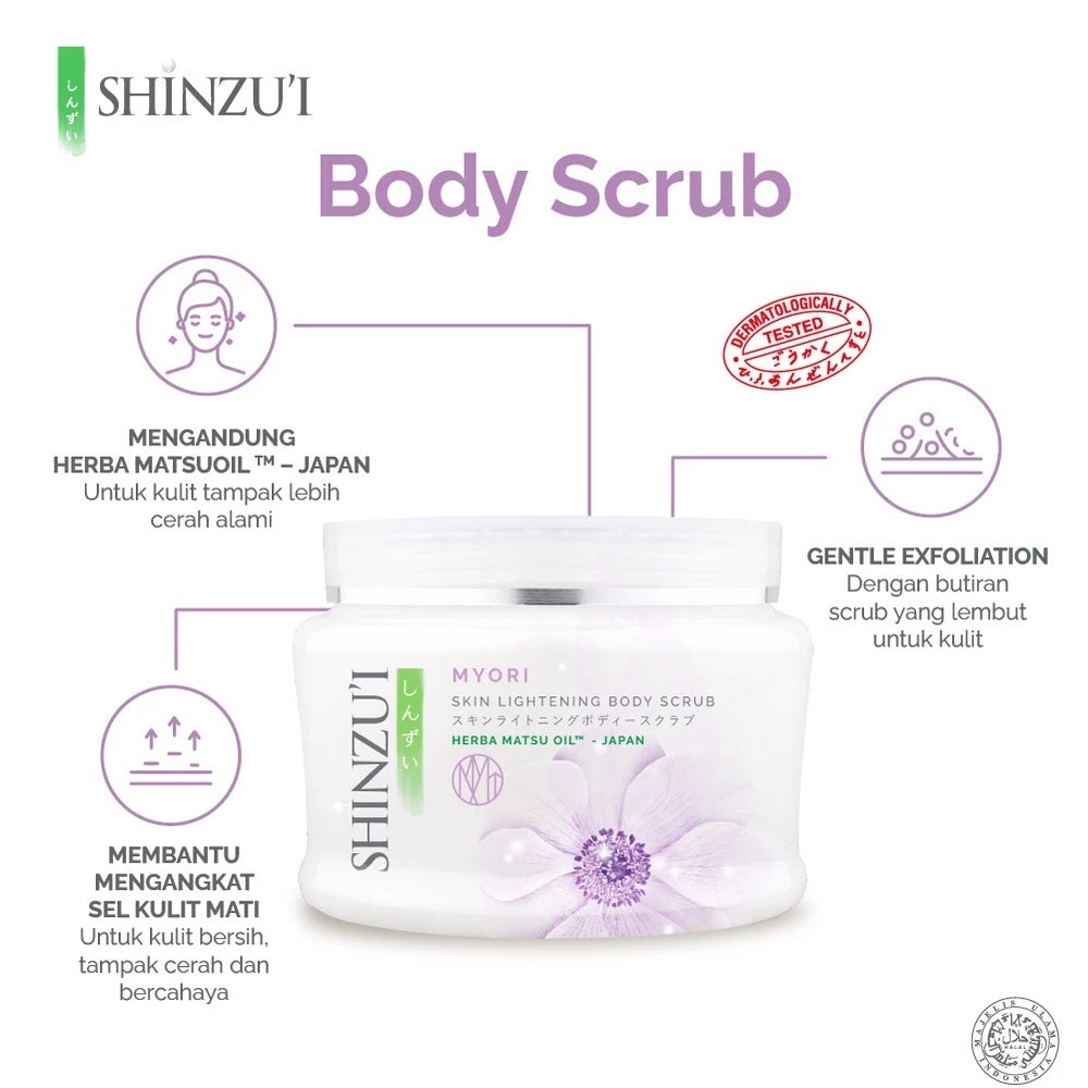 SHINZUI SKIN LIGHTENING BODY SCRUB SERIES | SHINZUI LULUR (SG)