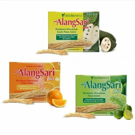 SIDOMUNCUL ALANGSARI PLUS Jeruk Manis/Jeruk Nipis/Sirsak 1 Box Contain 6 Sachets (SG)