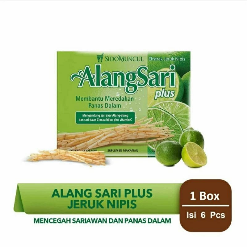 SIDOMUNCUL ALANGSARI PLUS Jeruk Manis/Jeruk Nipis/Sirsak 1 Box Contain 6 Sachets (SG)