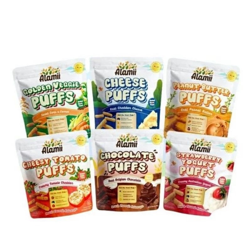 Healthy Snacks Alamii for kids | Alami Puffs | No MSG | No Colouring | No Preservatives (SG)