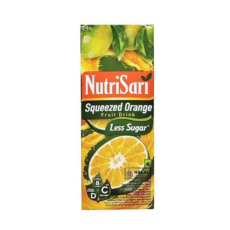 NUTRISARI Less Sugar Fruit Jus Drink Tetrapack Bundle CTN 24PCSX200ML (SG)
