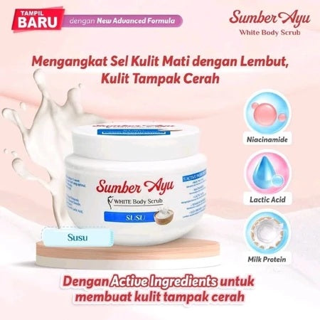 SUMBER AYU White Body Scrub 250 ML Lulur Mandi (SG)