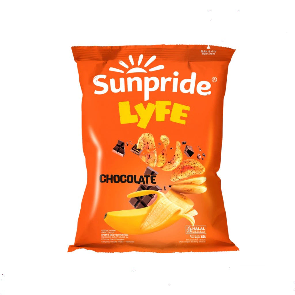 Sunpride Lyfe Cavendish Banana Chips 55gr - Sunpride Keripik Pisang (SG)