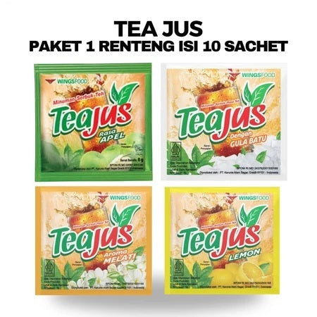 TEA JUS Powder Drink Minuman serbuk per pack renteng isi 10 pcs sachet (SG)