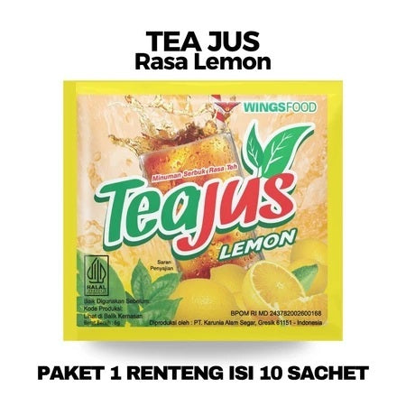 TEA JUS Powder Drink Minuman serbuk per pack renteng isi 10 pcs sachet (SG)