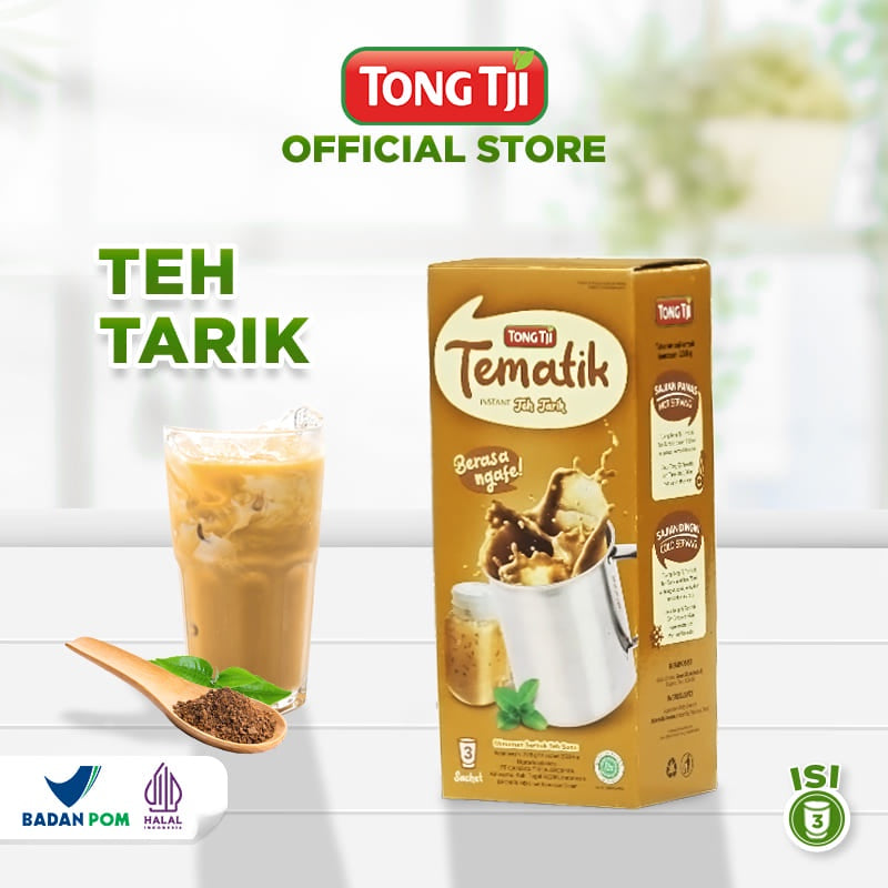 TONG TJI TEMATIK TEA Instant Drink 1 box x 3 sachets x 23 gram - Practical Instant Beverage (SG)