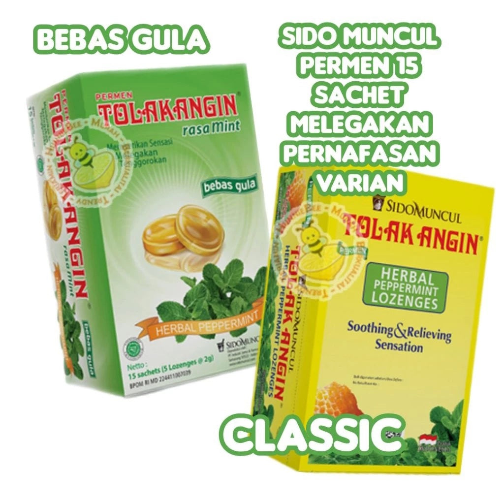 SIDOMUNCUL Permen Herbal per Box contain 15 sachets herbal candy (SG)