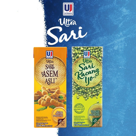 ULTRA SARI KACANG IJO & SARI ASEM ASLI 250ML BUNDLE CTN 24PCS (SG)