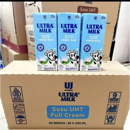 Susu UHT ULTRA MILK 200ML/250ML BUNDLE per DUS/CTN contain 24pcs (SG)