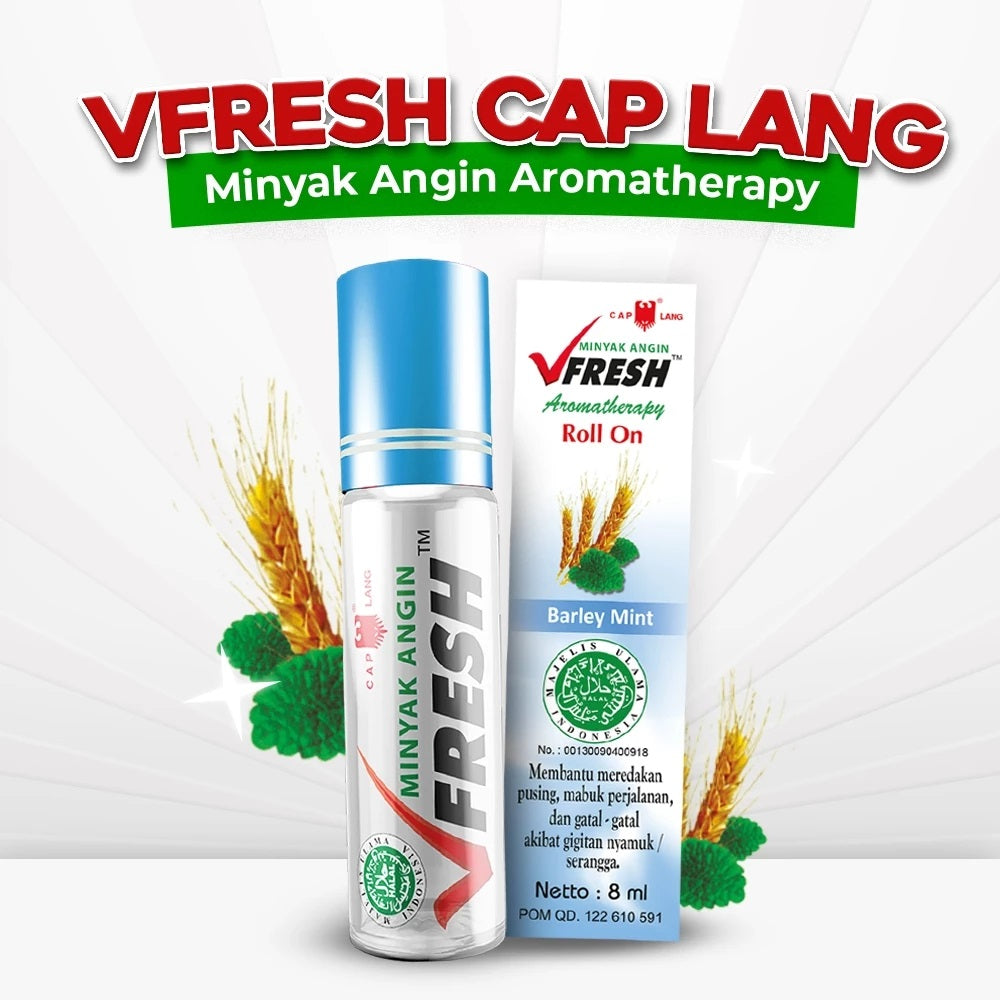 VFRESH Cap Lang FRESH Minyak Angin Aromatherapy Oil Roll 1 pack x 10ml (SG)