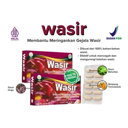 Jamu Herbal WASIR 12 Kapsul Meringankan Wasir (SG)