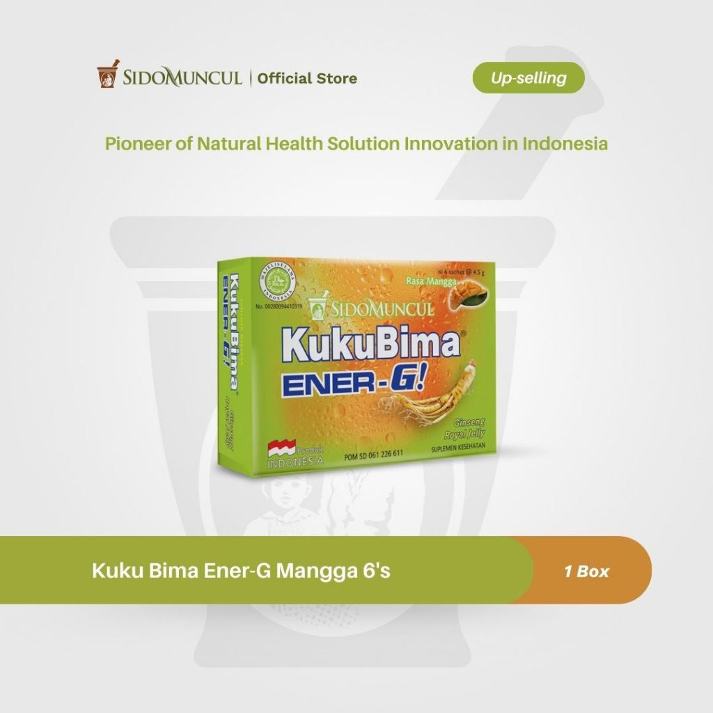 SIDOMUNCUL, Kuku Bima Ener-G , 6 sachet x 4 g per box - Minuman Berenergi Penambah Stamina (SG)