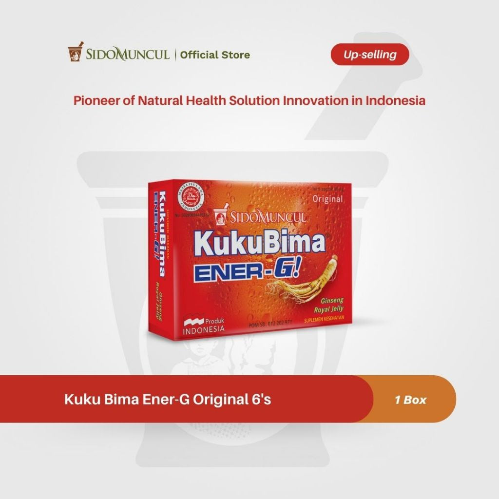 SIDOMUNCUL, Kuku Bima Ener-G , 6 sachet x 4 g per box - Minuman Berenergi Penambah Stamina (SG)