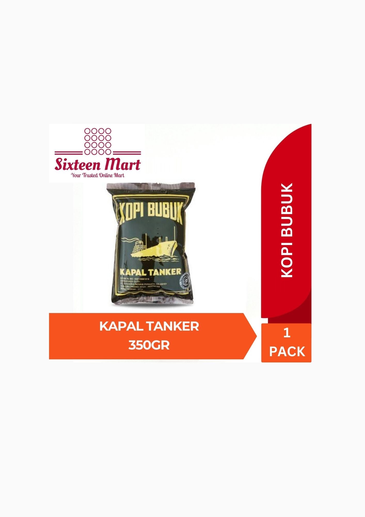 KAPAL TANKER, Kopi Murni - Bubuk  - Ground Coffee - 1 PACK (SG)