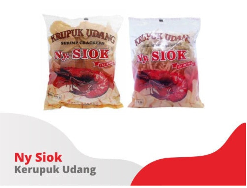 Kerupuk Ny Siok STICK/OVAL Shrimp Cracker 500 Grams Krupuk Keropok Udang (SG)