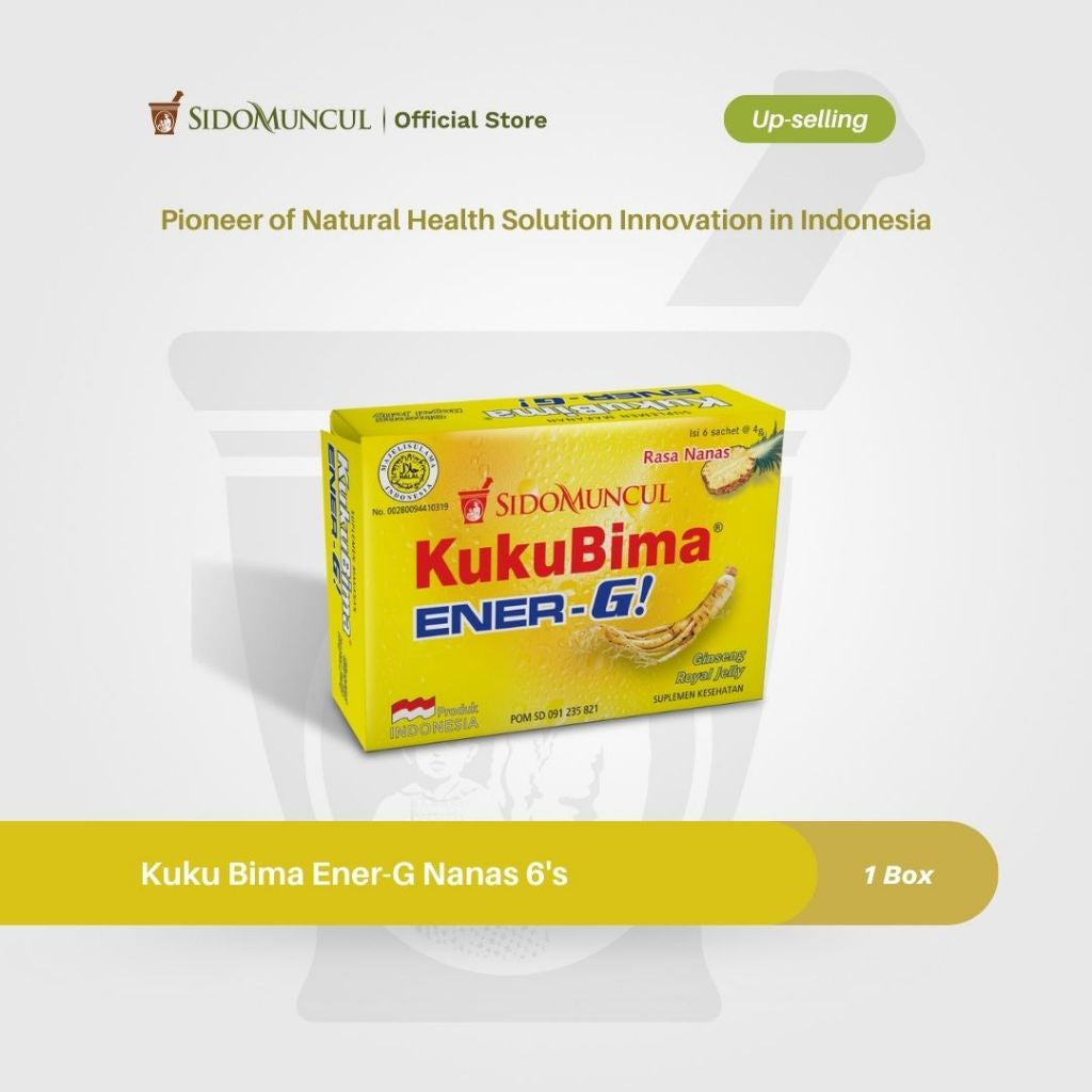 SIDOMUNCUL, Kuku Bima Ener-G , 6 sachet x 4 g per box - Minuman Berenergi Penambah Stamina (SG)