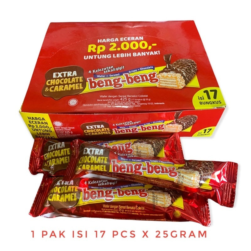 Beng Beng Wafer Extra Chocolate & Caramel 1 Carton with 8 box | Beng Beng Maxx | bengbeng max | Kalpa (SG)