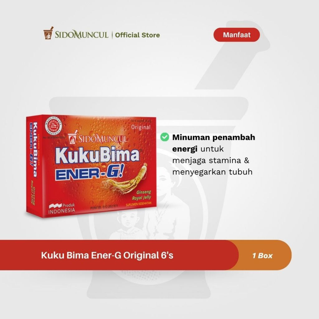 SIDOMUNCUL, Kuku Bima Ener-G , 6 sachet x 4 g per box - Minuman Berenergi Penambah Stamina (SG)