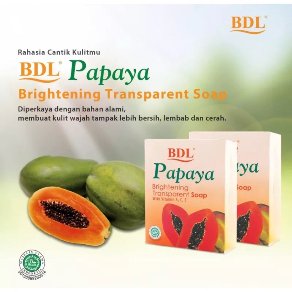 BDL PAPAYA EXTRACT - BRIGHTENING SOAP 1 X 90GR | 128GR (SG)