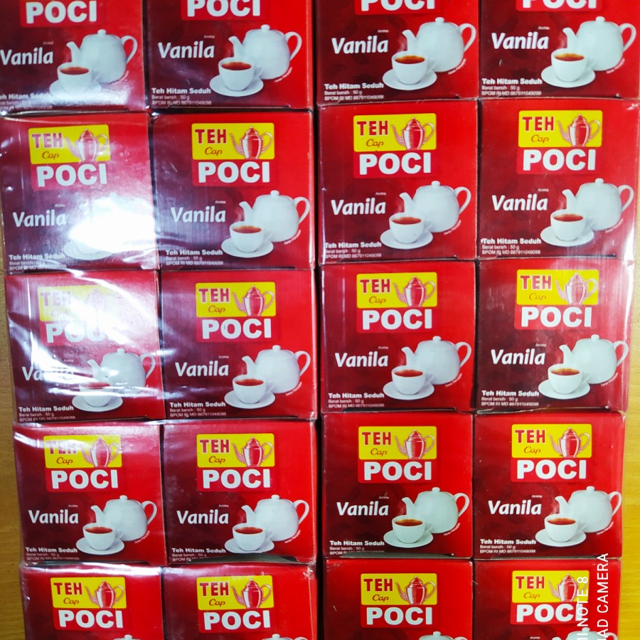 Black Poci Tea Powder Vanilla 1 box 50 gram (SG)