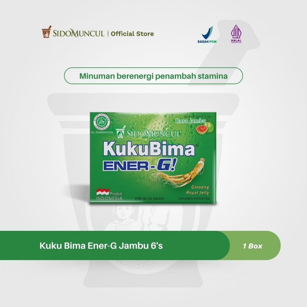 SIDOMUNCUL, Kuku Bima Ener-G , 6 sachet x 4 g per box - Minuman Berenergi Penambah Stamina (SG)