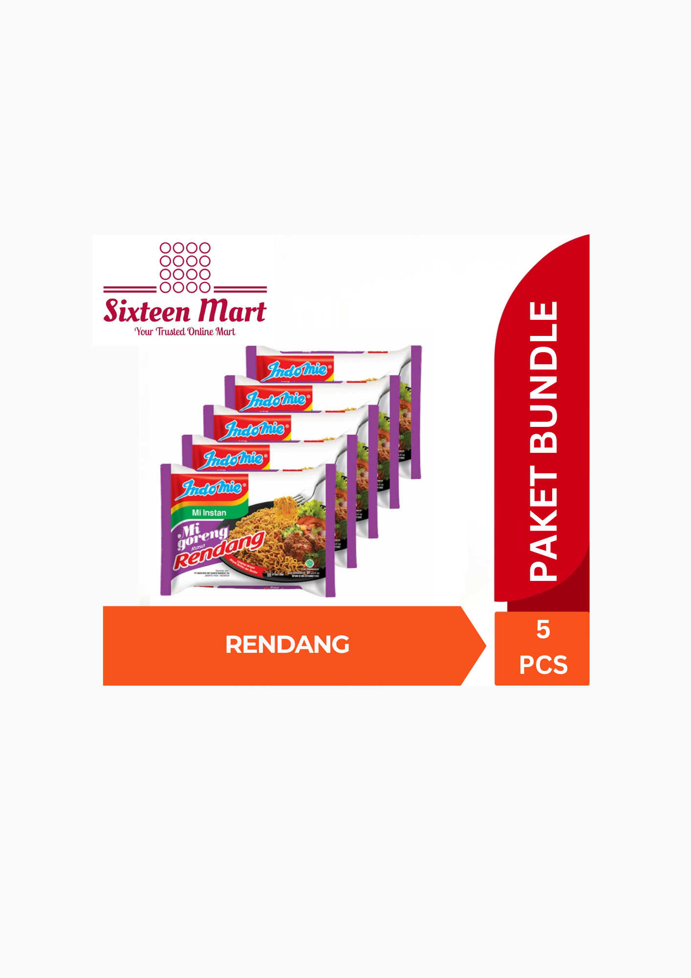 Indomie Instant Noodle - Bundle of 5 packets - 5 x 80gr (SG)