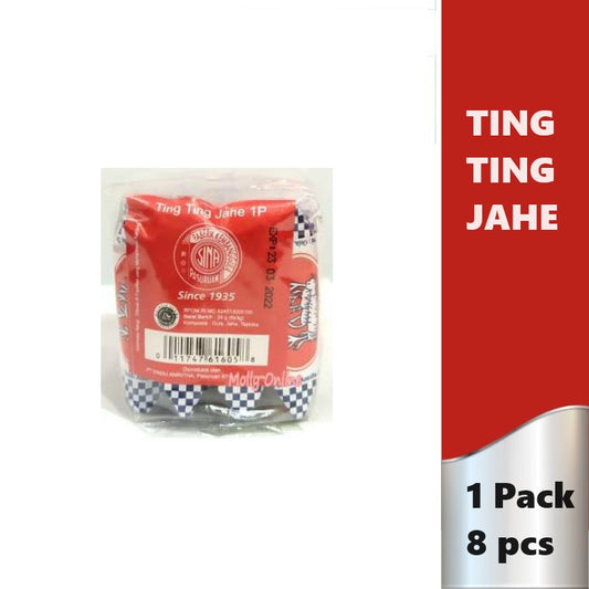 Ting Ting Jahe  Tradisional & Herbal Ginger Candy 1 pack x 8 pcs (SG)