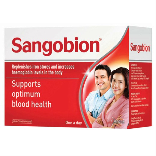 SANGOBION 7 STRIP X 4 CAPSULES - SUPPORT OPTIMUM BLOOD HEALTH - PENAMBAH DARAH (SG)