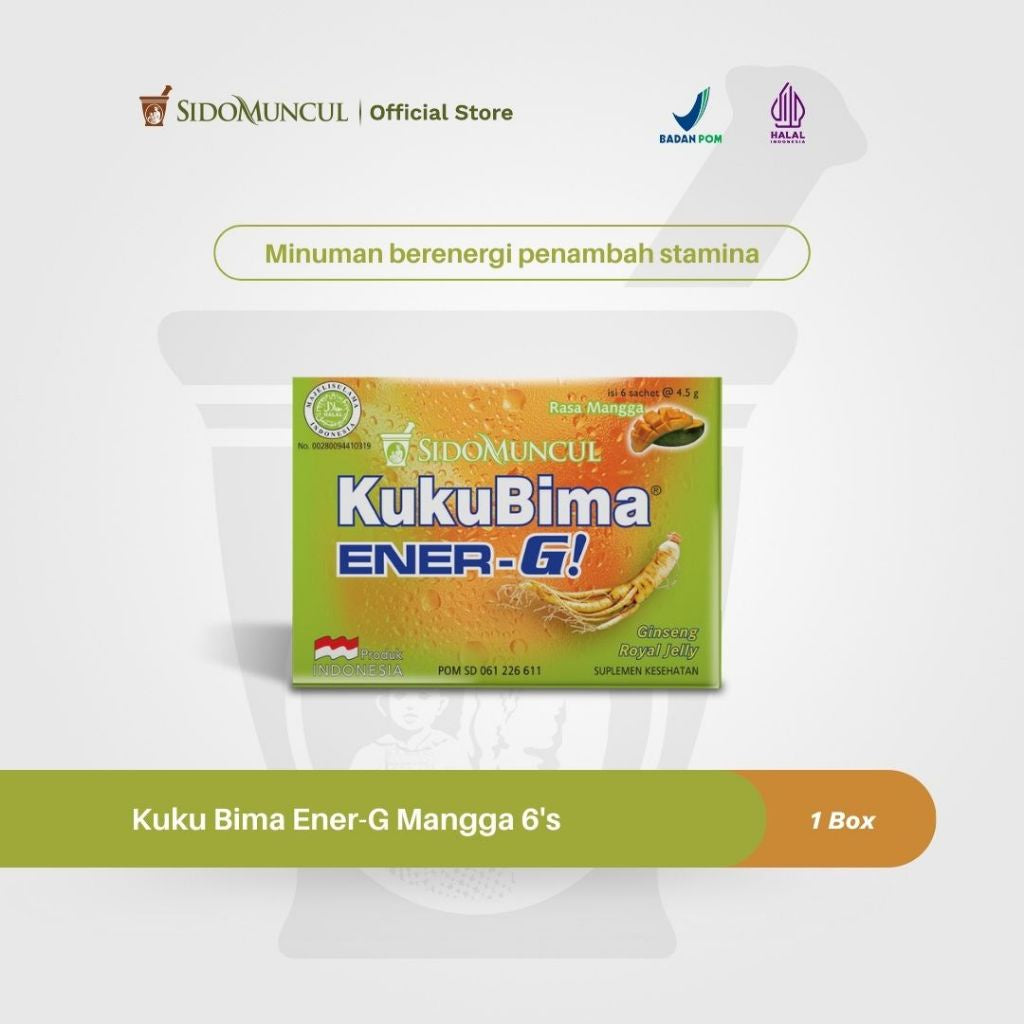 SIDOMUNCUL, Kuku Bima Ener-G , 6 sachet x 4 g per box - Minuman Berenergi Penambah Stamina (SG)