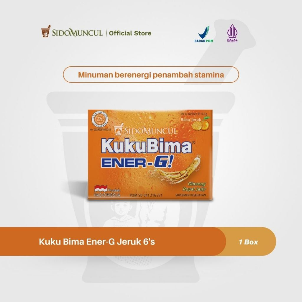 SIDOMUNCUL, Kuku Bima Ener-G , 6 sachet x 4 g per box - Minuman Berenergi Penambah Stamina (SG)