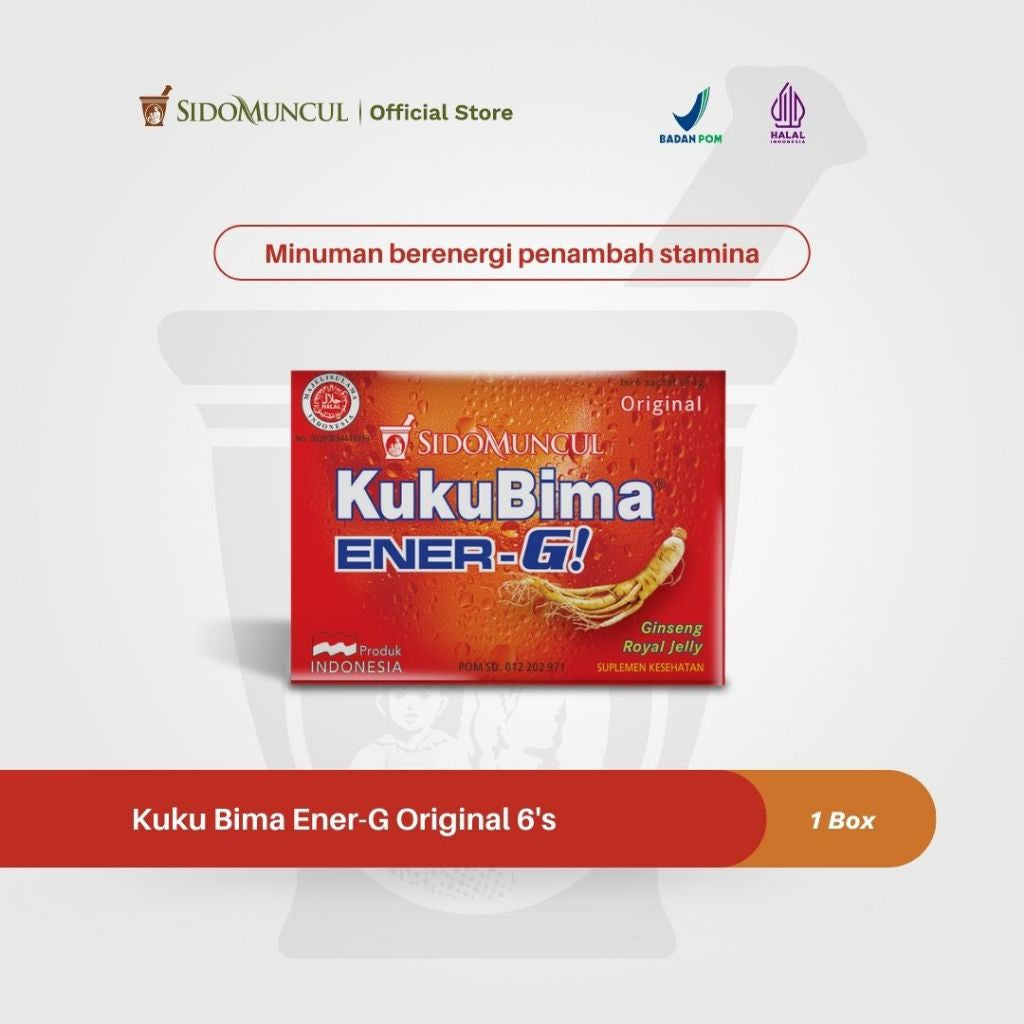 SIDOMUNCUL, Kuku Bima Ener-G , 6 sachet x 4 g per box - Minuman Berenergi Penambah Stamina (SG)