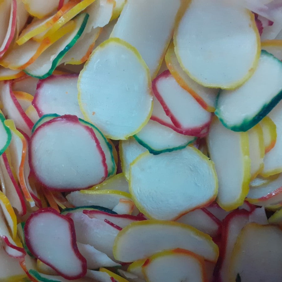 KERUPUK BAWANG OVAL RAINBOW RAW/MENTAH 1 x 500gr (SG)