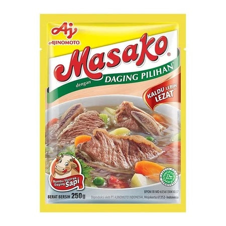 Masako® Bumbu Kaldu Ayam/Sapi Penyedap Rasa Sachet 1 x 250gr (SG)