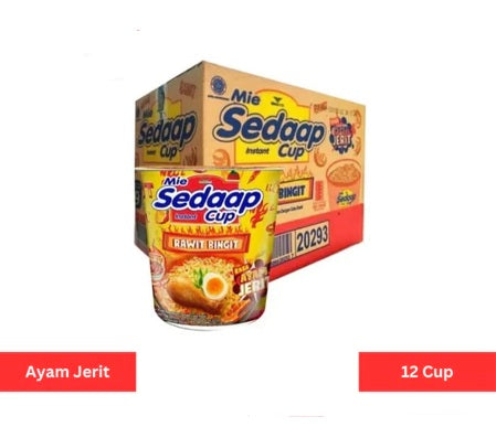 MIE SEDAAP CUP Goreng and Other Best Flavour 1 dus isi 12 cup instan noodle mie sedap (SG)