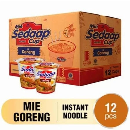 MIE SEDAAP CUP Goreng 1 dus isi 12 cup instan noodle mie sedap (SG)