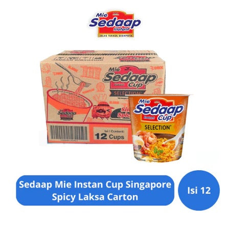 MIE SEDAAP CUP Goreng and Other Best Flavour 1 dus isi 12 cup instan noodle mie sedap (SG)
