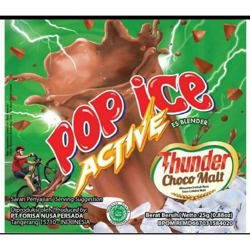 POP ICE Blended Milk Shake Powder 1 Renteng / 10pcs Best Varian Flavour (SG)