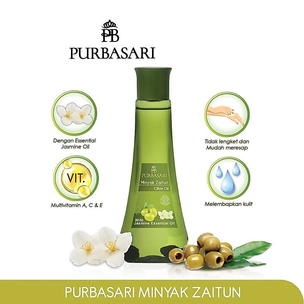 PURBASARI Minyak Zaitun - Olive Oil With Jasmine Essential Oil 150ml (SG)