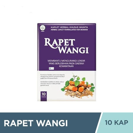 RAPET WANGI Herbal Formulated for women 1 box contain 10 caplets (SG)