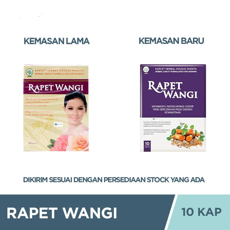 RAPET WANGI Herbal Formulated for women 1 box contain 10 caplets (SG)