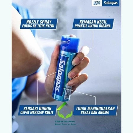 Salonpas Jet Spray pereda nyeri otot dan sendi 60ML & 118ML (SG)